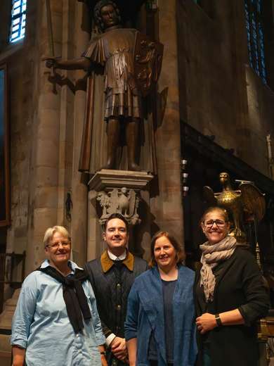 Der Vorstand der Qualitätsroute Dortmund mit Prof. Dr. Barbara Welzel beim netten Abend in den Stadtkirchen, 2. September 2026